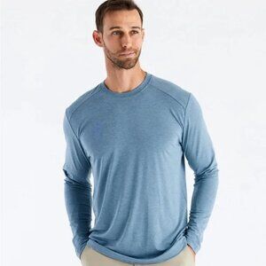 Free Fly Lightweight Bamboo Blend Crewneck Longsleeve Shirt L